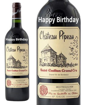 Chateau Pipeau Grand Cru " Happy Birthday " Engraved