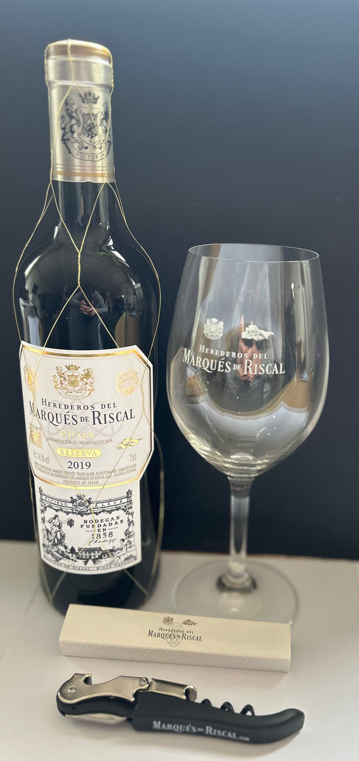 Rioja Reserva Gift Set - Marques de Riscal 75cl, Corkscrew & Glass