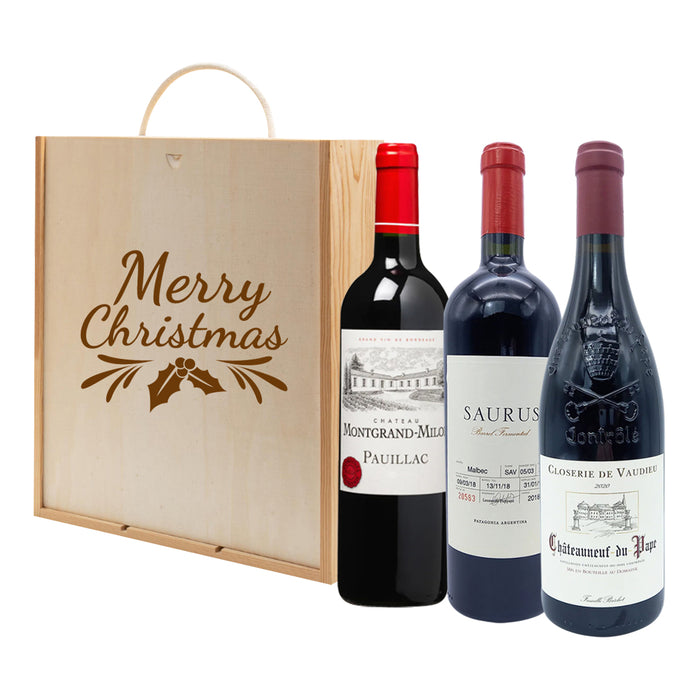 Premium Red Wine Triple Xmas Gift