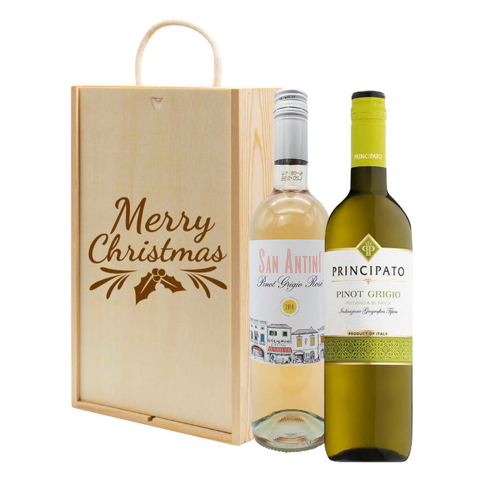 Pinot Grigio + Pinot Grigio Rosé Christmas Wine Gift