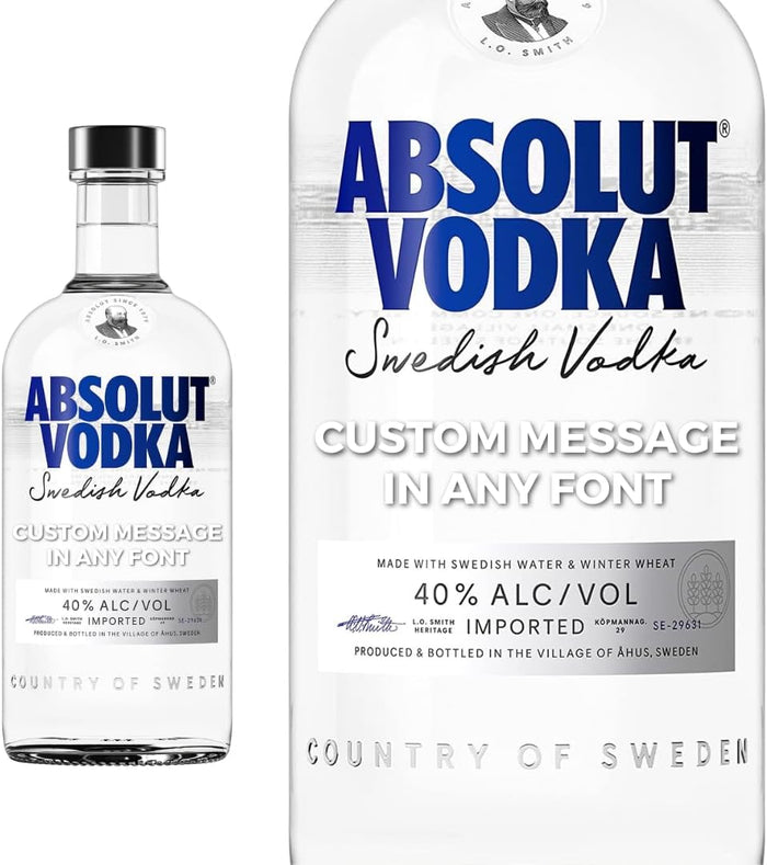 Absolut Vodka Custom Engraved Gift