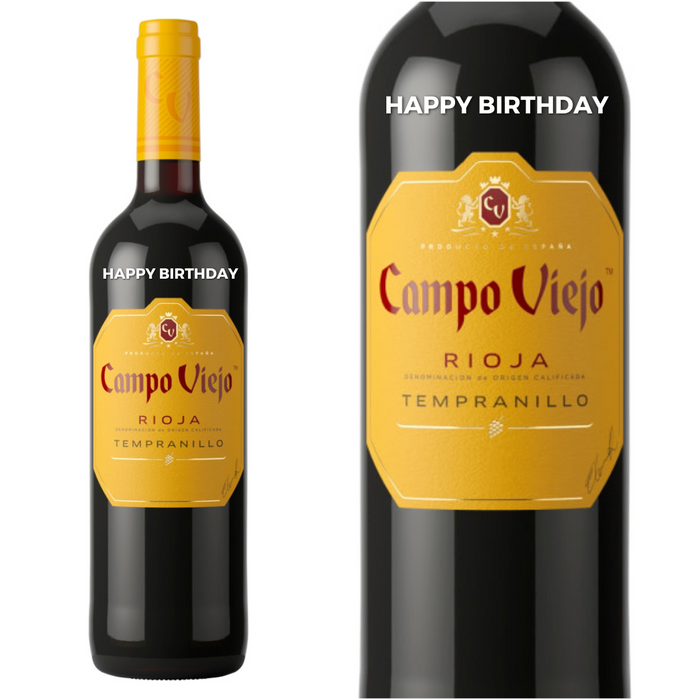 Personalised Campo Viejo Rioja - Birthday Engraved Gift