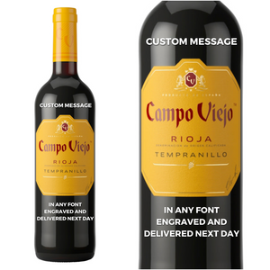 Personalised Campo Viejo Rioja - Custom Message Engraved Gift