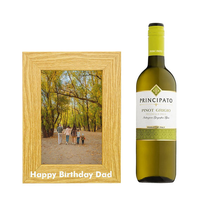 Principato Pinot Grigio - Happy Birthday Dad Photo Frame