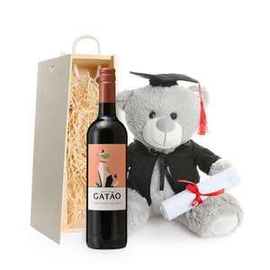 Gatao Red Wine Graduation Gift (Large Bear)