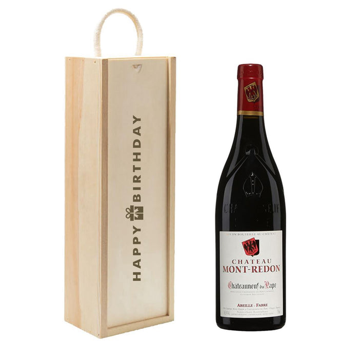 Chateuneuf Du Pape Red Wine Birthday Gift Box