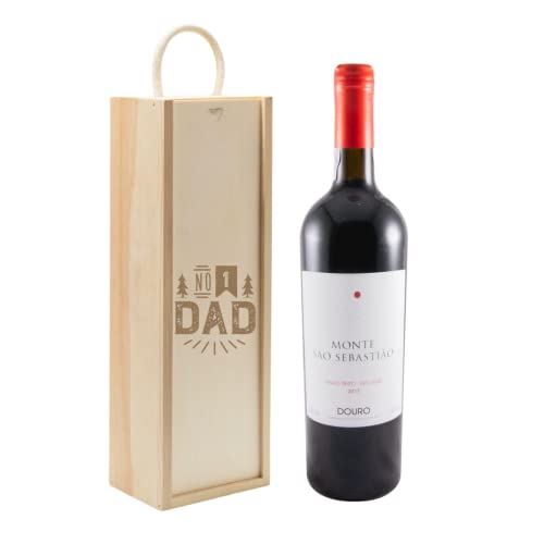 Father's Day Wine Gift - Number 1 Dad - Portuguese Douro Red Wine (Engraved Bottle box)