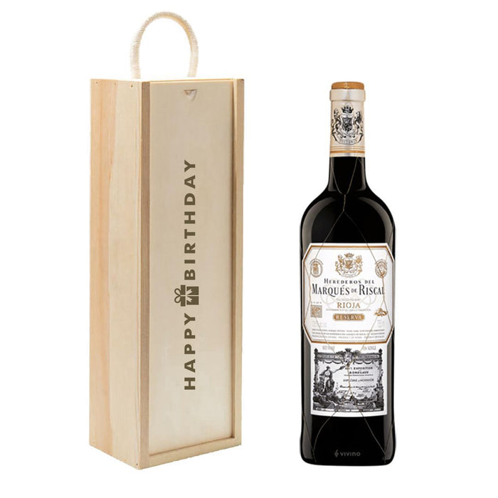 Marques De Riscal Rioja Reserva Red Wine Birthday Gift Box