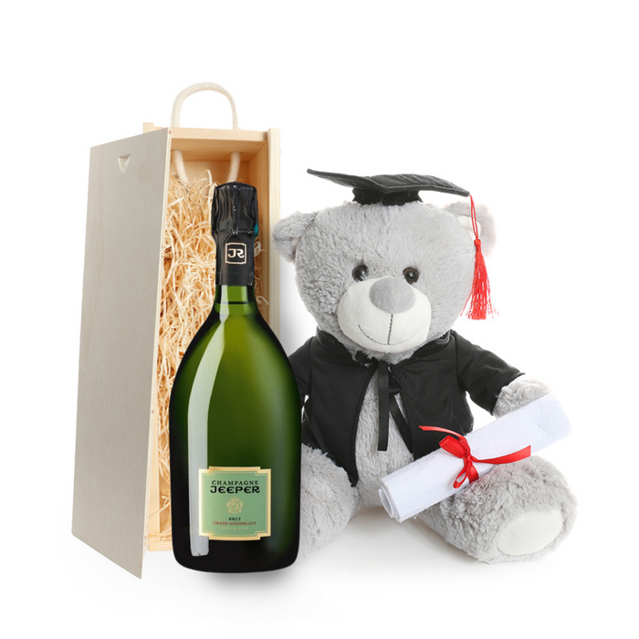 Champagne Graduation Gift (Large Bear)