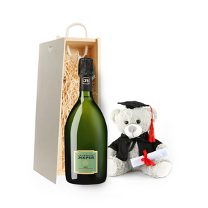 Champagne Graduation Gift (Small Bear)