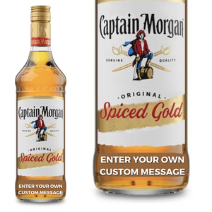 Captain Morgan Original Spiced Gold Rum Spririt 70cl 35% personalised " Enter Your Own Custom Message "