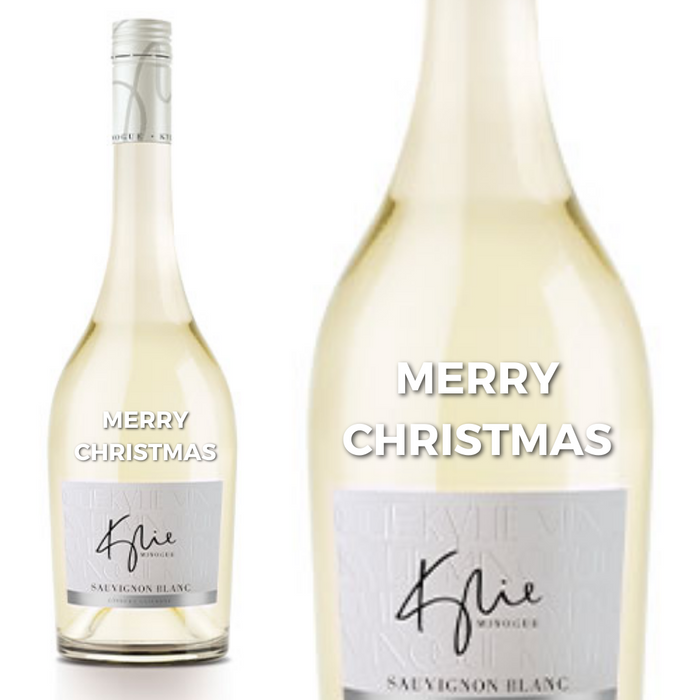 Kylie Minogue Sauvignon Blanc personalised " Merry Christmas "