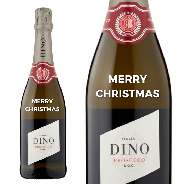 Dino Prosecco Doc personalised " Merry Christmas "