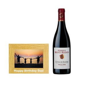 Côtes du Rhône Rouge - Happy Birthday Dad Photo Frame