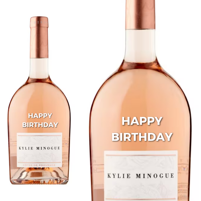 Kylie Minogue Cote De Provence Rose personalised " Happy Birthday " Engraved