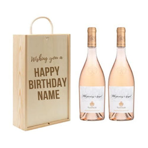 Birthday Wine Gift "Custom Name" Whispering Angel Provence Rose