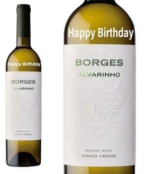 Borges Alvarinho Vinho Verde " Happy Birthday " Engraved
