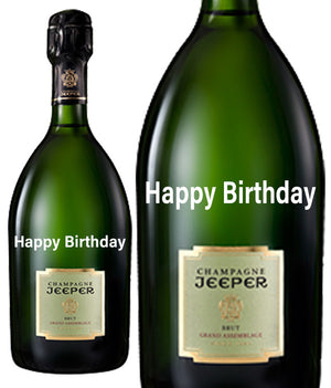 Champagne Jeeper Grand Assemblage " Happy Birthday " Engraved