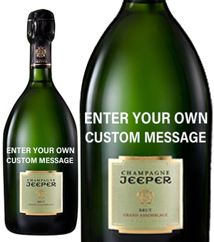 Champagne Jeeper Grand Assemblage personalised " Custom Message "