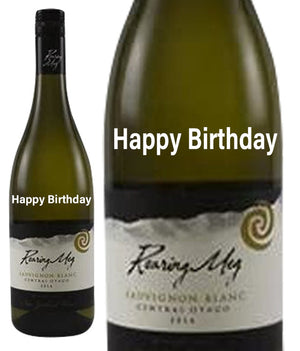 Roaring Meg NZ Sauvignon Blanc " Happy Birthday " Engraved