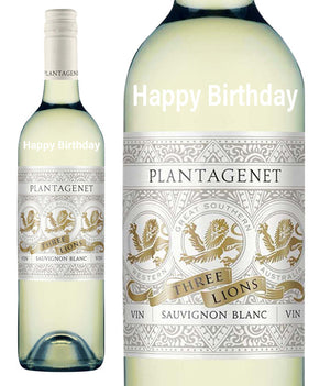 Three Lions Sauvignon Blanc " Happy Birthday " Engraved