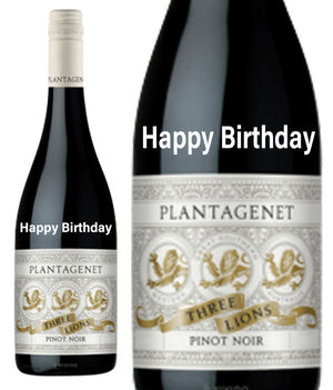 Three Lions Pinot Noir " Happy Birthday " Engraved