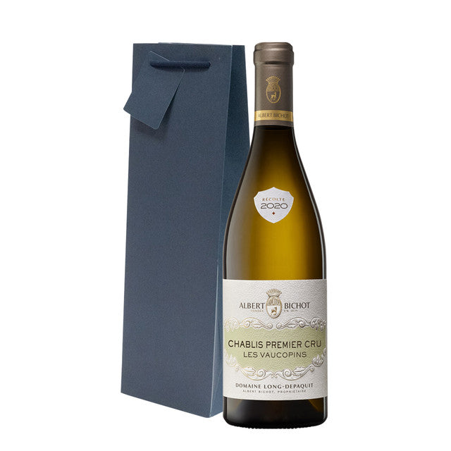 Chablis Premier Cru Les Vaucopins with wine gift bag