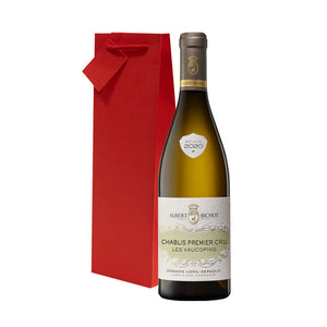 Chablis Premier Cru Les Vaucopins with wine gift bag