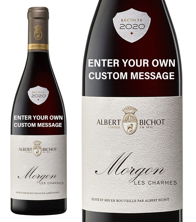 Morgon Beaujolais personalised " Custom Message "