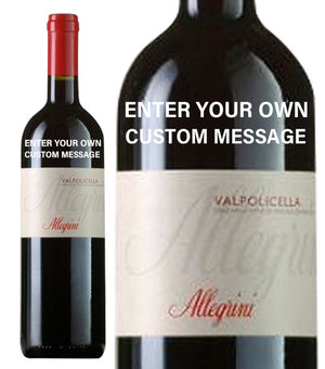 Allegrini Valpolicella personalised " Custom Message "