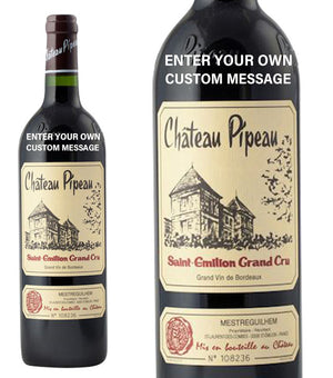 Chateau Pipeau Grand Cru personalised " Custom Message "