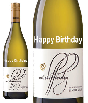 Bannockburn NZ Pinot Gris " Happy Birthday " Engraved