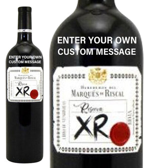 Marques de Riscal Rioja Riserva XR personalised " Custom Message "