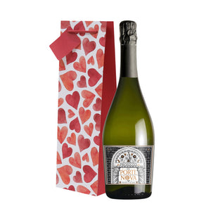 Portenova Prosecco sparkling prosecco wine bottle w/ Hearts gift bag