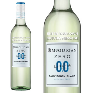 McGuigan 0% Sauvignon Blanc personalised " Enter Your Own Custom Message "