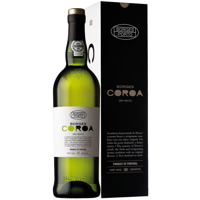 Borges Coroa Dry White Port in a gift box