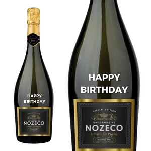 Fine Sparkling Nozeco personalised " Happy Birthday " Engraved