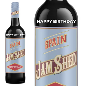 Jam Shed Tempranillo Red personalised " Happy Birthday " Engraved